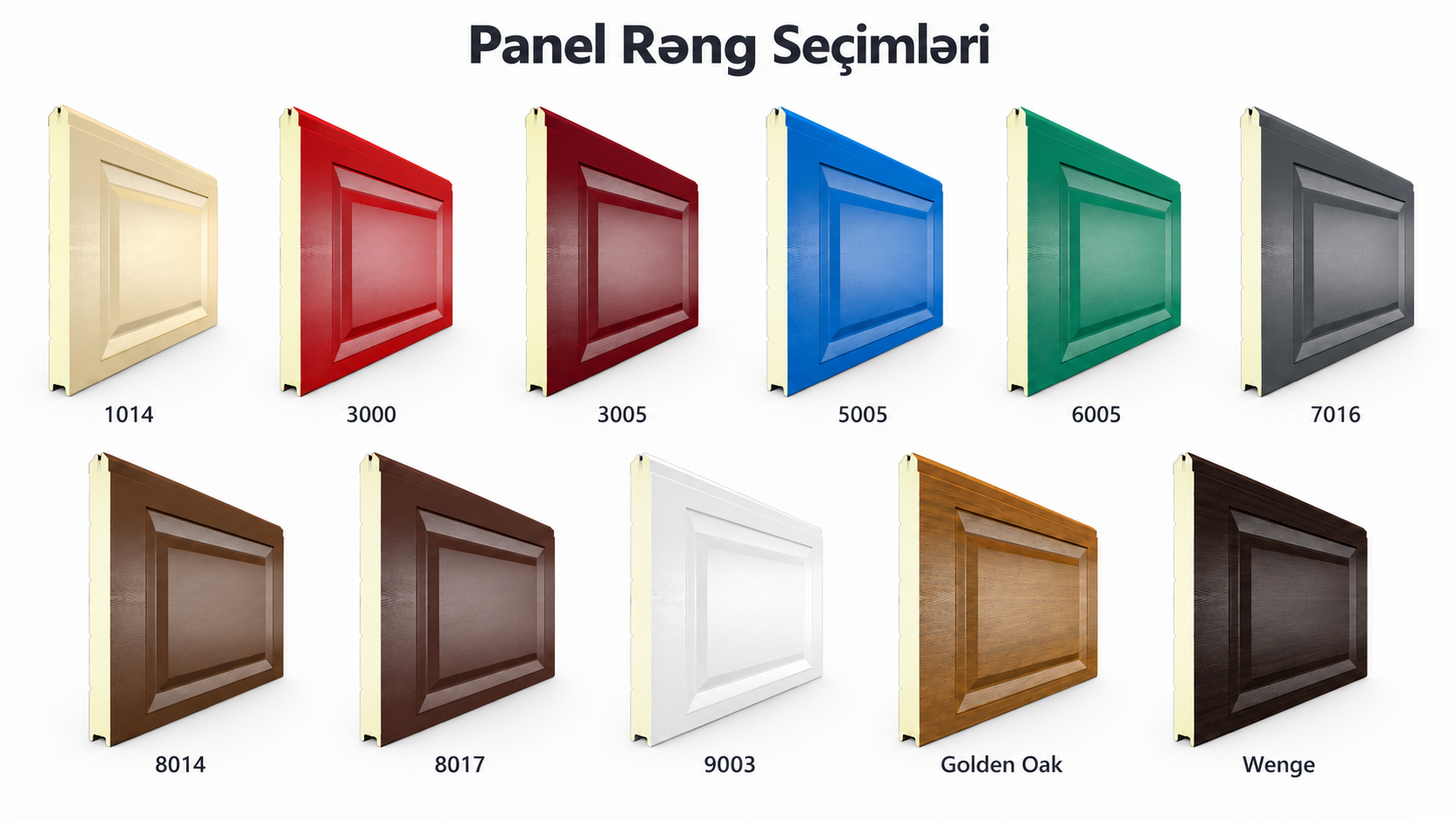 Sendviç panelli darvaza rəng və dizayn seçimləri